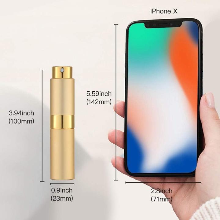 Immagine prodotto Swissdetector Atomizzatore di profumo ricaricabile - Alluminio 8 ml rotante con coperchio nascosto - Giallo (Prodotto per l'igiene)