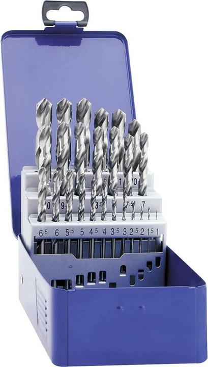 Produktbild Exact HSS Metall-Spiralbohrer-Set 19 (1 mm, 1.5 mm, 2 mm, 2.5 mm, 3 mm, 3.5 mm, 4 mm, 4.5 mm, 5 mm, 5.5 mm, 6 mm, 6.5 mm, 7 mm, 7.5 mm, 8 mm, 8.5 mm, 9 mm, 9.5 mm, 10 mm)