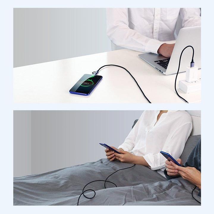 Produktbild Ugreen 2-in-1 USB-C / MicroUSB auf USB & Sync QC 3.0 (1 m, USB 2.0)