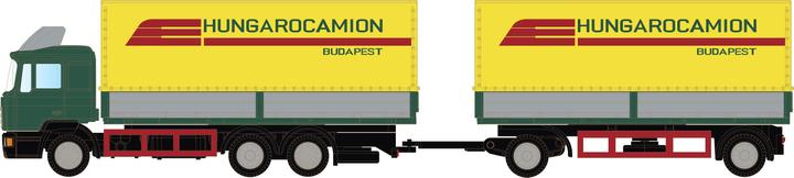 Produktbild Lemke MAN F90 3-achs Wechselpritschen-Hängerzug Hungaro (Spur N)