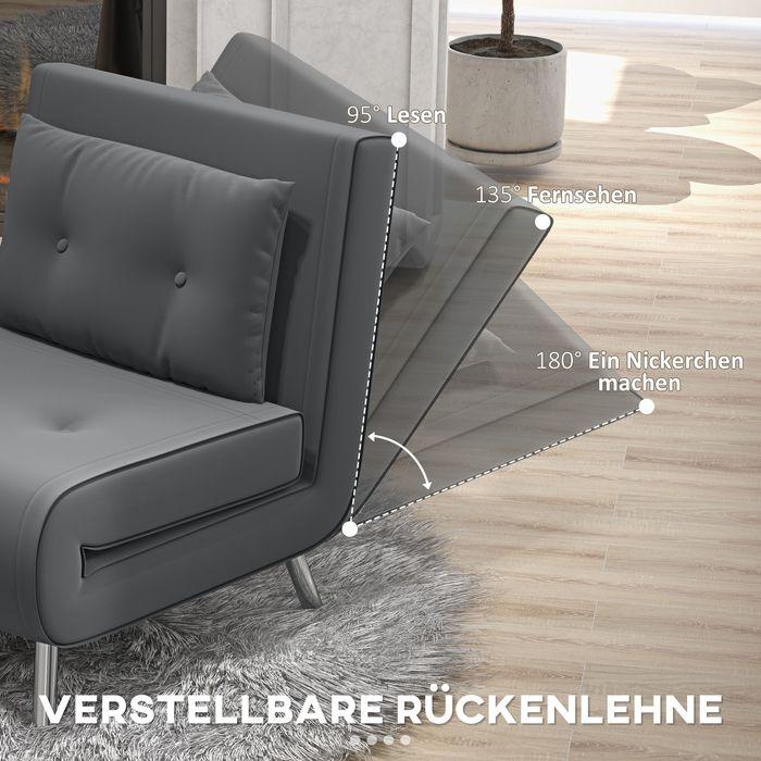 Produktbild Swisshandel24 Schlafsessel Kissen Gästebett Polstersofa Samt Dunkelgrau 77x88x83cm