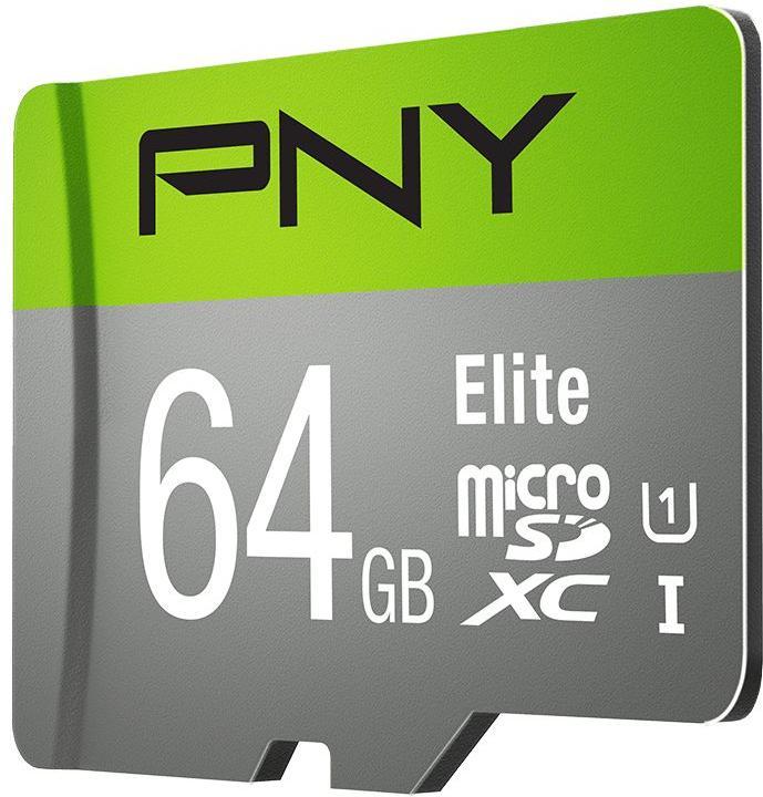 Produktbild PNY microSDXC-Karte Elite UHS-I U1 64 GB (64 GB, SDXC, U1, UHS-I)