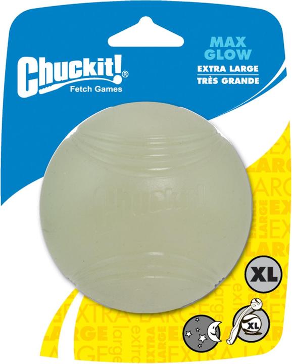 Produktbild Chuckit! CHUCKIT MAX GLOW Glow in the dark 9 cm diameter XL size White (Ballspielzeug Hund)