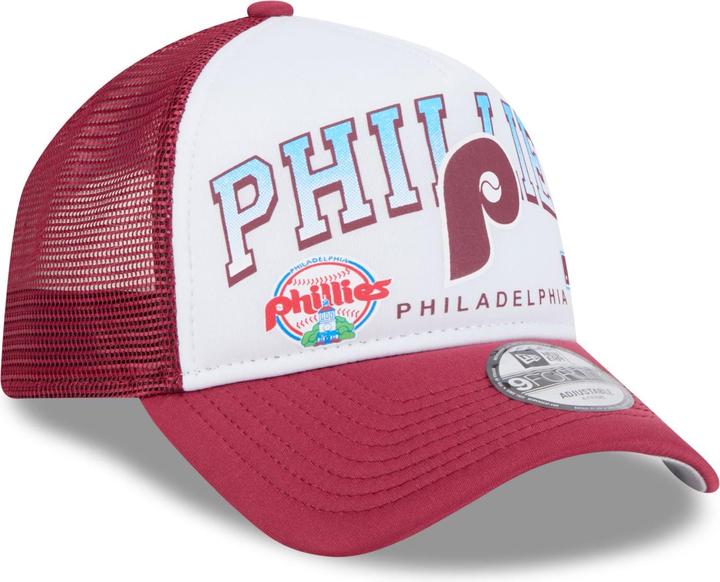 Actual product image New Era A-Frame Mesh Trucker Cap RETRO Philadelphia Phillies