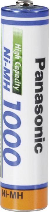 Actual product image Panasonic Micro (AAA) rechargeable battery NiMH AAA 1000 (1 pcs., AAA, 1000 mAh)