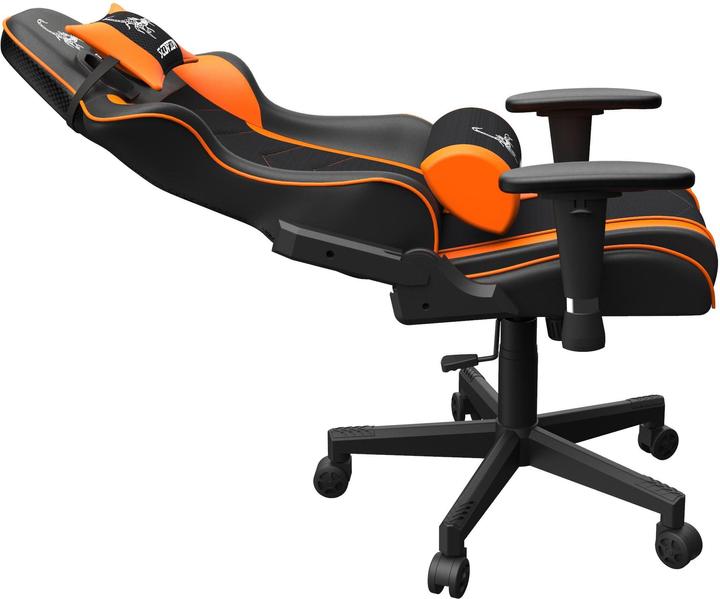Actual product image Gembird GC-SCORPION-04X Gaming chair "SCORPION", black and orange, fabric chair with orange art...