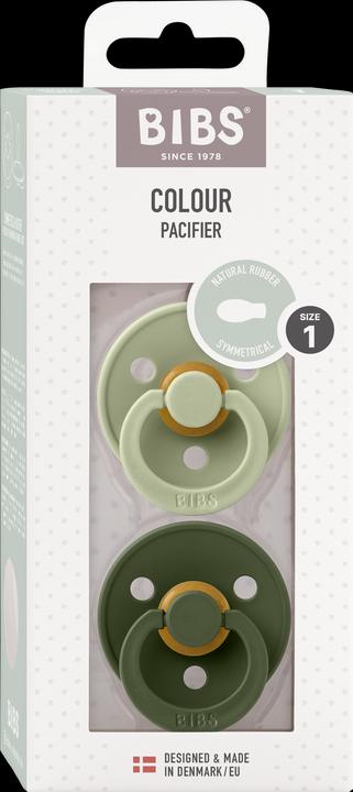 Image du produit Bibs Sucette Colour (symétrique), Sage & Hunter Green (2 x, à partir de 8 M.)