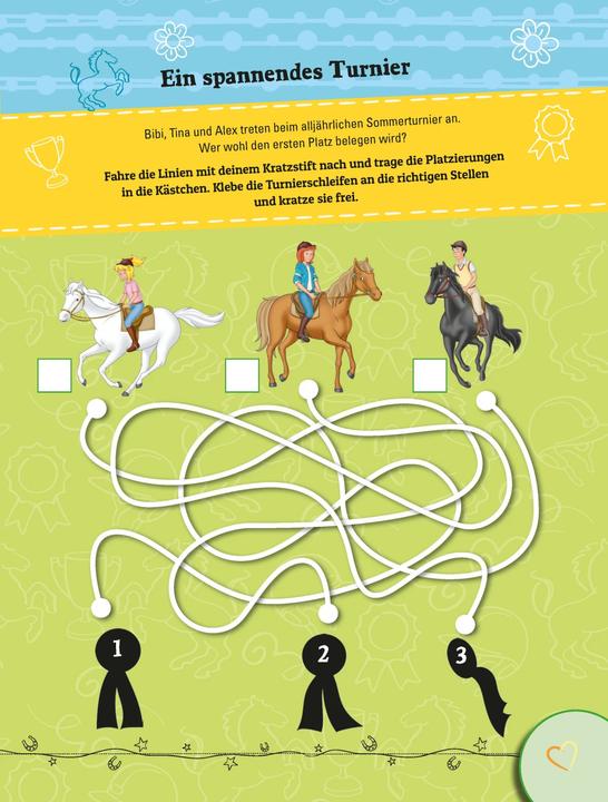 Produktbild Bibi & Tina Kritzel-Kratzel Stickerbuch mit Rätsel