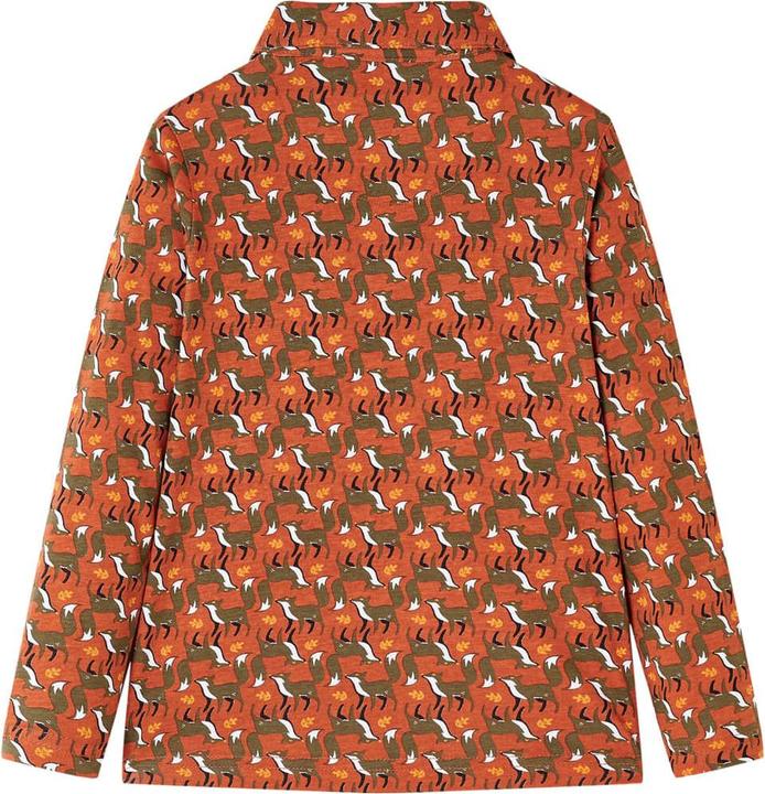 VidaXL Kinderhemd Rostbraun 116,Material: 100 % Baumwolle,Farbe (116)