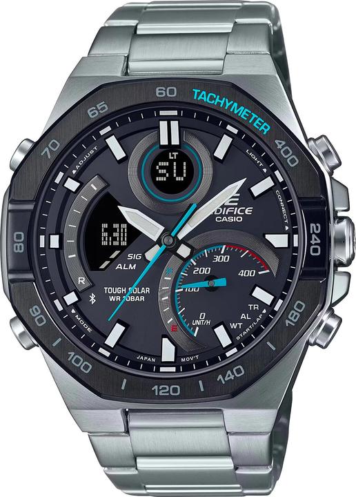 Actual product image Casio Edifice - ECB-950DB-1AEF (Analogue wristwatch, Chronograph, 48 mm)