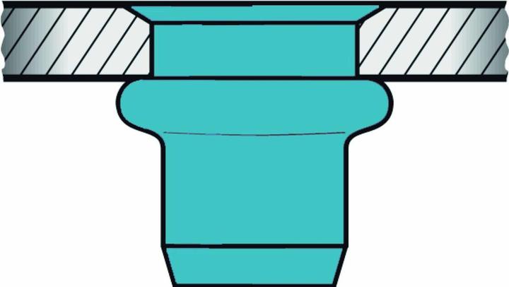Produktbild Gesipa Blindnietmutter Nietschaft d x l 11 x 17 mm M8 Edelstahl A2 Kleinkopf 100 Stück