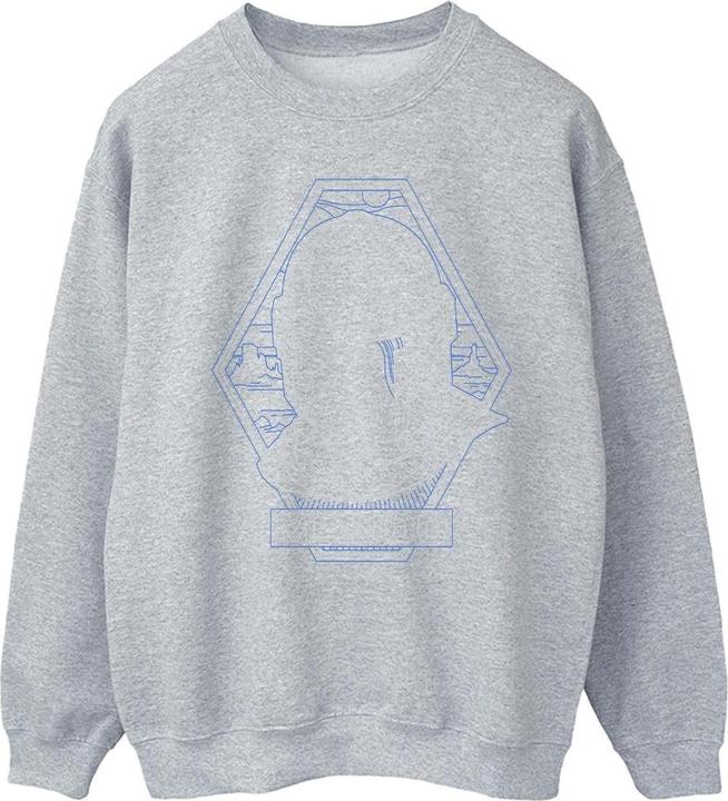 Star Wars The Mandalorian Outline Helm Diamond Sweatshirt (L)