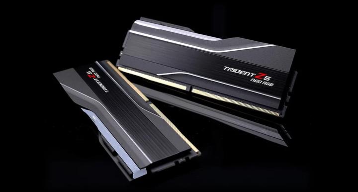 Produktbild G.Skill TRIDENT NEO AMD RGB DDR5 2X48GB 6000MHZ CL26 BLACK F5-6000J2636H48GX2-TZ5NR (2 x 48GB, 6000 MHz, DDR5-RAM)