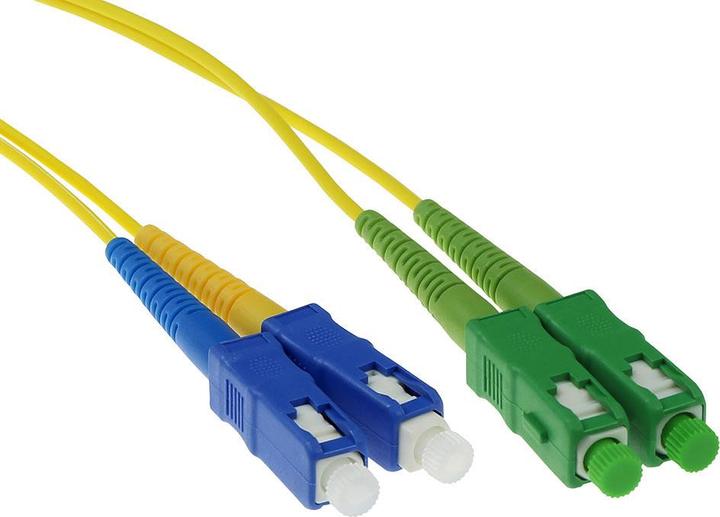 Image du produit 15 mètres LSZH monomode 9/125 OS2 fibre patch duplex avec connecteurs SC/APC et SC/PC (CAT7, 15 m)