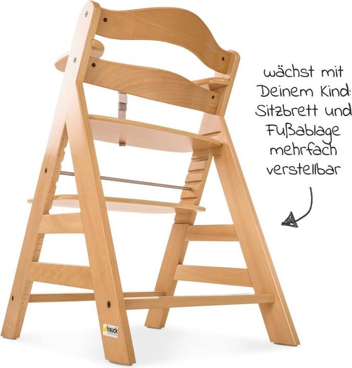 Produktbild Hauck Hochstühle Hochstuhl Alpha Natur - im Sparset inkl. Holz-Essbrett (Hochstuhl)