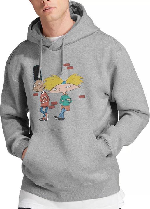 Immagine prodotto Hey Arnold! Leaning Felpa con Cappuccio Arnold e Gerald Uomo (L)