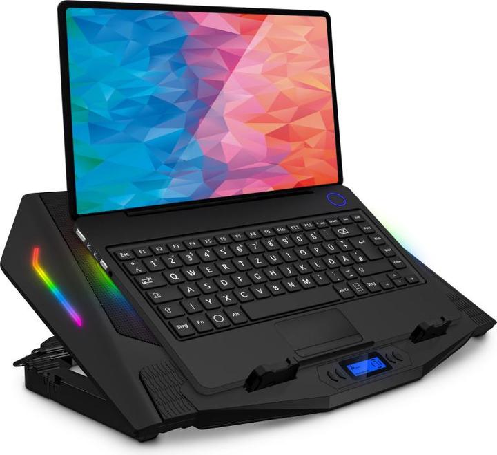 Immagine prodotto Connect IT NEO RGB podsvícení chladicí podložka pod notebook, ČERNÁ