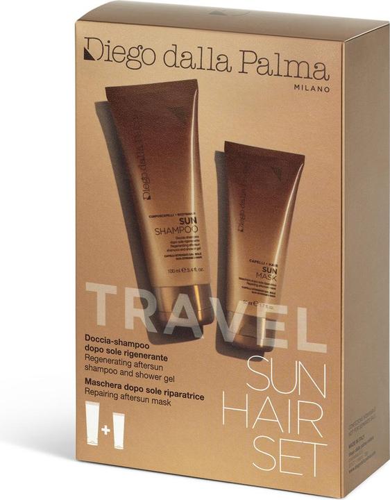 Immagine prodotto Diego dalla Palma Travel Sun Hair Set Doccia Shampoo Dopo Sole Rigenerante 100ml + Maschera Dopo Sole Riparatrice 50ml (Set per la cura dei capelli)