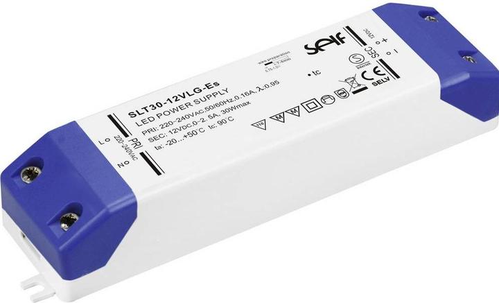 Self Electronics SLT30-48VLG-ES Driver per LED Tensione costante 30 W 0 A - 625 mA 48