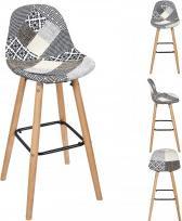 Produktbild Home Deco Factory Hocker de bar Patchwork grau