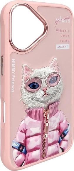 Produktbild Nimmy case iPhone 16 6.1" pink Cool&Cute 2.0 Cat (Apple iPhone 16)