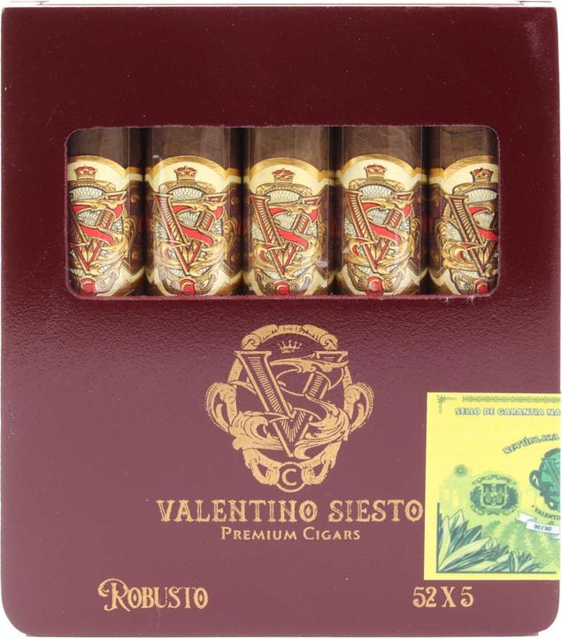 Valentino Siesto Travel Box Natural Robusto (Robusto)