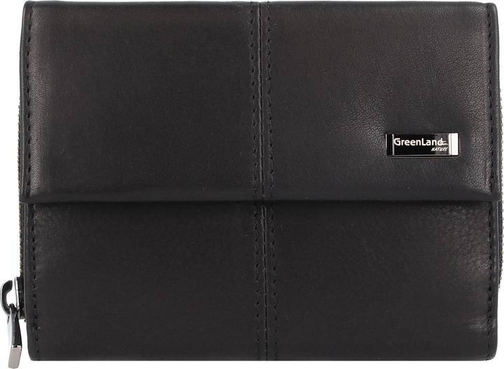 Greenland Nature Black Nappa Geldbörse RFID Schutz Leder 13 cm