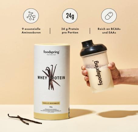 Actual product image Foodspring Whey Protein (Cookies & Cream, 1 pcs., 750 g)