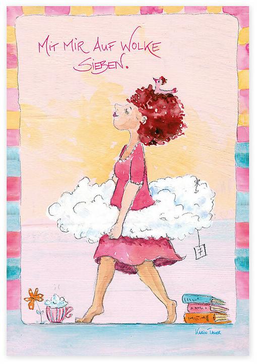 Image du produit Postkarte. Glcksbotschaften / Wolke Sieben / Hoch