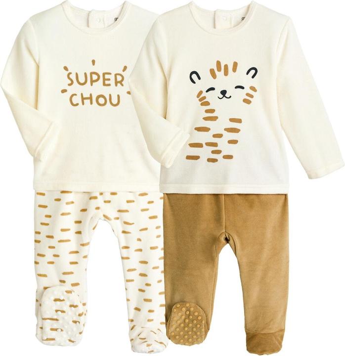 Produktbild La Redoute Collections 2er-Pack Pyjamasaus Samt (68)