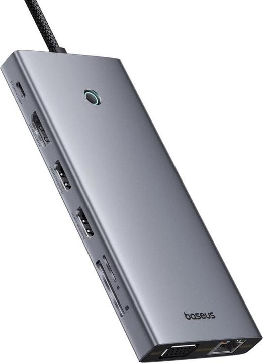 Produktbild Baseus HUB PortalJoy Series 13in1 USB-C - 2x HDMI / DP / VGA / USB-A 3.1 / USB-C 3.1 / USB-A 2.0 / P (USB-C, 13 Ports)