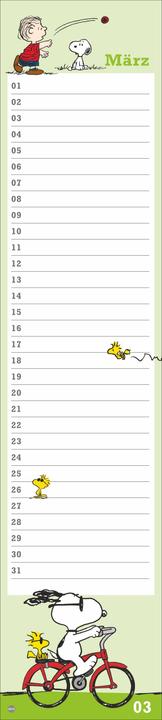 Produktbild Peanuts Geburtstagskalender (11 x 49 cm, Harter Einband, Deutsch)