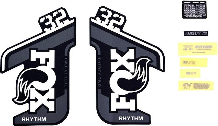 Produktbild Fox Decal Kit: 2021, 32, Rhythm, Gray Logo, Rhythm Fork FK