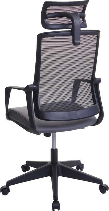 Image du produit Swisshandel24 chaise de bureau, chaise pivotante chaise de bureau, appui-tête ergonomique, similicuir gris