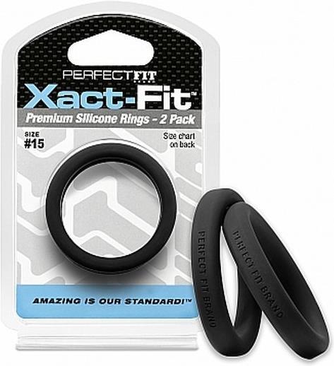 PerfectFitBrand #15 Xact-Fit Cockring 2-Pack (3.80 cm)