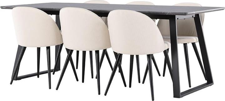 Actual product image Ebuy24 Dining set Malaga dark (200 x 90 x 75 cm)