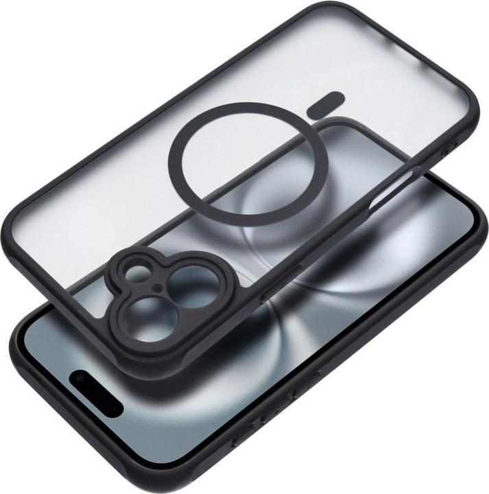 Actual product image OEM Back panel cover FULL MATTE MAG COVER case compatible with MagSafe for IPHONE 16 Plus black (Apple iPhone 16 Plus)