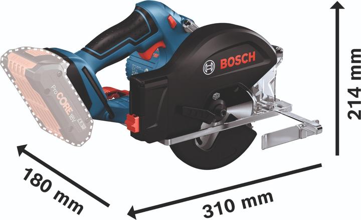 Produktbild Bosch Professional Bosch GKM 18V-50 Professional Akku Metall Handkreissäge 18 V 136 mm Brushless + 1x Akku 4,0 Ah +