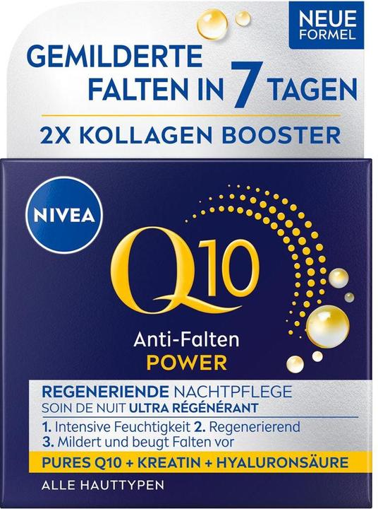 Produktbild NIVEA Q10 Pow Ant Falt Nachtcr Rege 50ml (50 ml, 24h Creme)