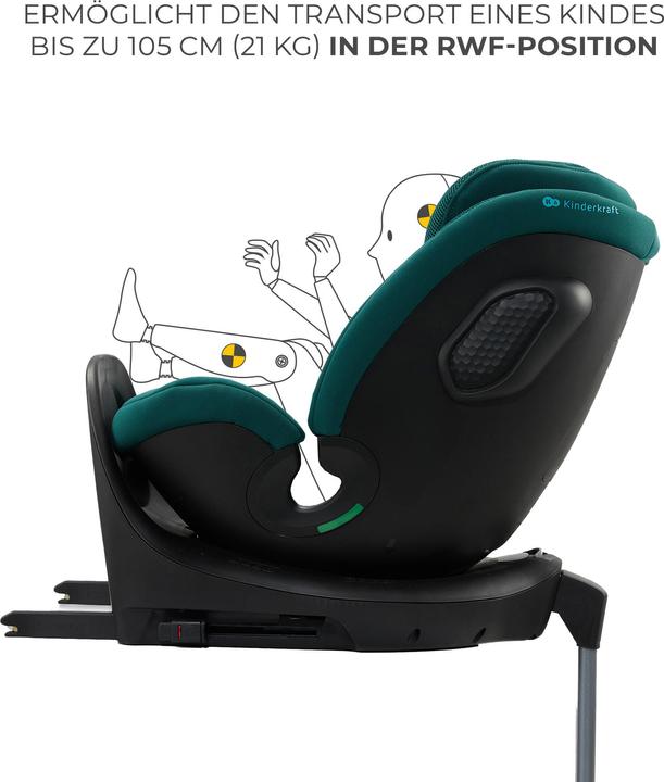 Actual product image KinderKraft Car Seat XRIDER 2 i-Size GREEN