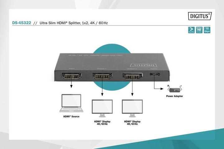 Produktbild Digitus Ultra Slim HDMI Splitter