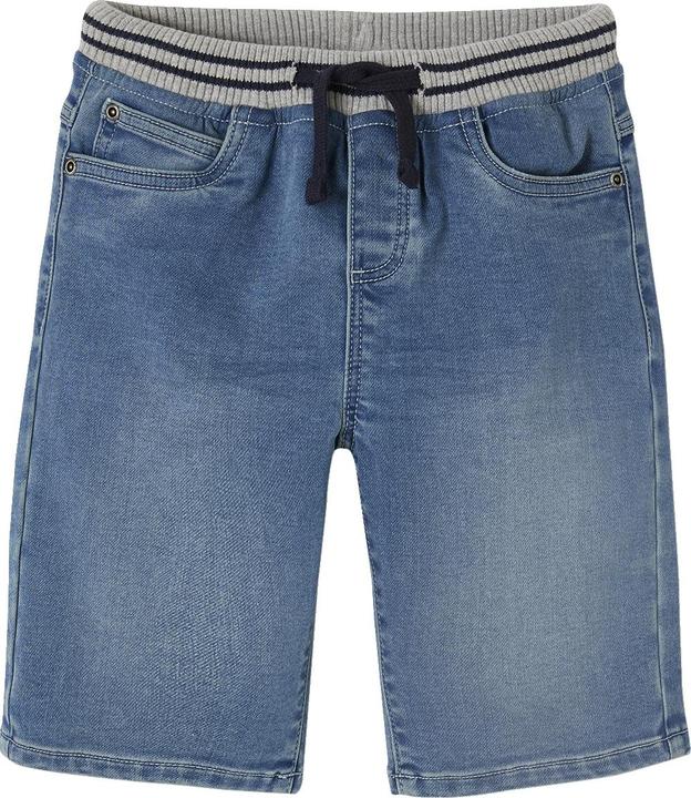 Vertbaudet Jungen Shorts mit Schlupfbund, Denim-Look