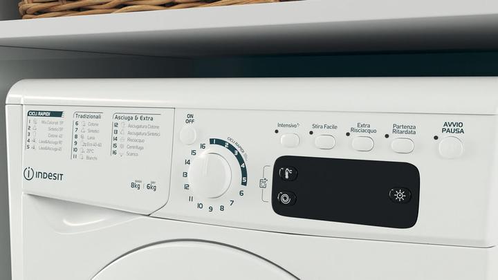 Image du produit Indesit BDE 861483X WK IT N laveuse-sécheuse en pose libre Chargement frontal Blanc D (Prise UE)