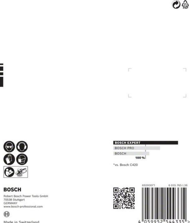 Actual product image Bosch Professional Zubehör EXPERT C470 Sandpaper multi-hole for random orbital sander, 125 mm, G 100, 5-pcs. (100)