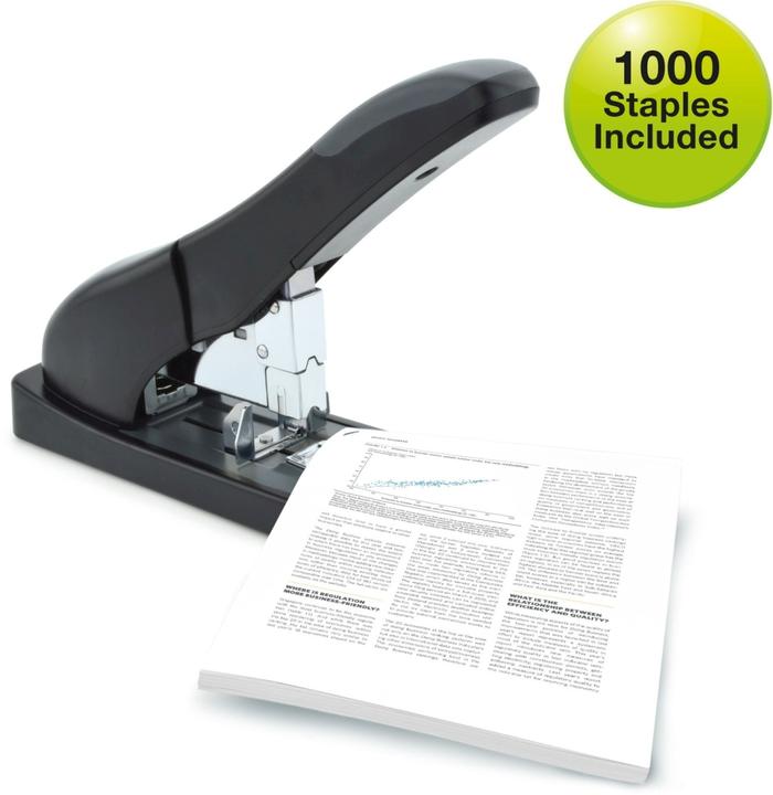 Immagine prodotto Rapesco 1550 Cucitrice ECO HD-140 per impieghi gravosi e 1.000 pezzi di graffette tipo 923/12 mm, nero (140 lamelle)