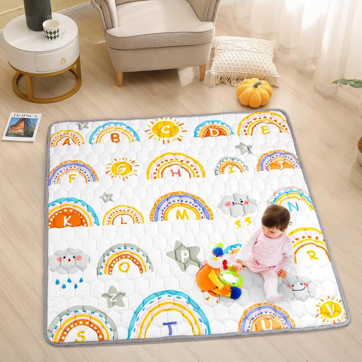 Produktbild Activity Board Krabbelmatte Spielmatte Baby Schadstofffreie Matte Schadstofffrei (127 x 127 cm)