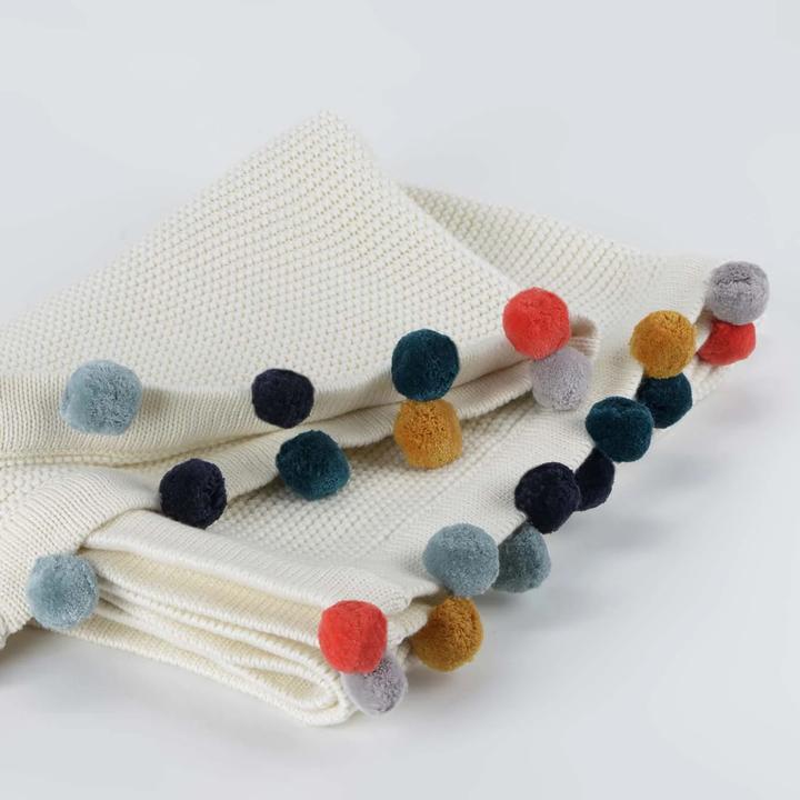 Image du produit Kikadu Couverture Pompom Lama