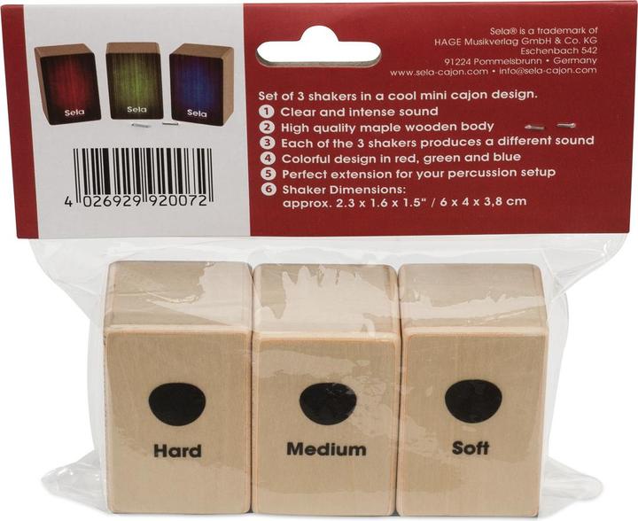 Image du produit Sela Mini Cajon Shaker Set
