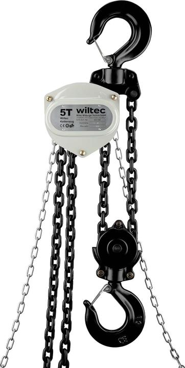 Produktbild Wiltec Kettenzug bis 5t Handkettenzug 5m Hubhöhe Tragmittel Hebezeug Hebelzug