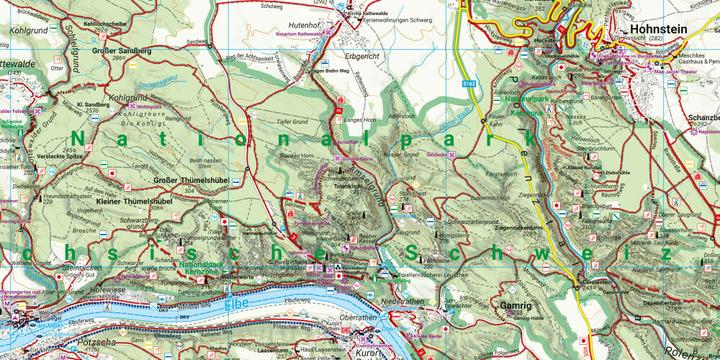 Actual product image Hiking map NP Saxon Switzerland